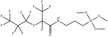 Propanamide, 2,3,3,3-tetrafluoro-2-(1,1,2,2,3,3,3-heptafluoropropoxy)-N-[3-(trimethoxysilyl)propyl]- Structure