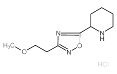 2-[3-(2-Methoxyethyl)-1,2,4-oxadiazol-5-yl]-piperidine hydrochloride Structure