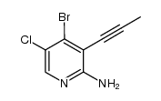 4-bromo-5-chloro-3-(1-propyn-1-yl)-2-pyridinamine Structure