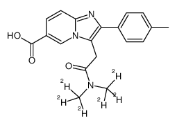 3-[2-[bis(trideuteriomethyl)amino]-2-oxoethyl]-2-(4-methylphenyl)imidazo[1,2-a]pyridine-6-carboxylic acid结构式