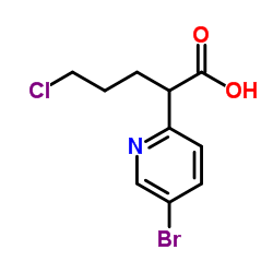 2-(5-Bromo-2-pyridinyl)-5-chloropentanoic acid结构式