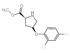 Methyl (2S,4S)-4-(2,4-dichlorophenoxy)-2-pyrrolidinecarboxylate结构式