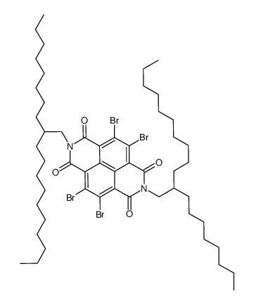 4,5,9,10-四溴-2,7-双(2-辛基十二烷基)苯并[lmn][3,8]菲咯啉-1,3,6,8(2H,7H)-四酮结构式