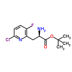2-Methyl-2-propanyl 3-(6-chloro-3-fluoro-2-pyridinyl)-D-alaninate结构式