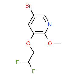 5-Bromo-3-(2,2-difluoroethoxy)-2-methoxypyridine结构式