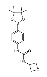 1-(oxetan-3-yl)-3-(4-(4,4,5,5-tetramethyl-1,3,2-dioxaborolan-2-yl)phenyl)urea structure