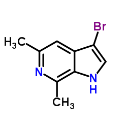 3-Bromo-5,7-dimethyl-1H-pyrrolo[2,3-c]pyridine结构式