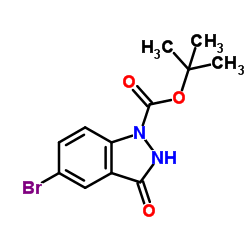 tert-butyl 5-bromo-3-oxo-2H-indazole-1-carboxylate结构式