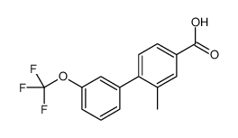 3-methyl-4-[3-(trifluoromethoxy)phenyl]benzoic acid Structure