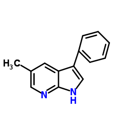 5-Methyl-3-phenyl-1H-pyrrolo[2,3-b]pyridine结构式