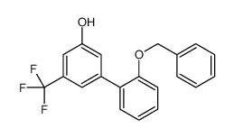 3-(2-phenylmethoxyphenyl)-5-(trifluoromethyl)phenol结构式