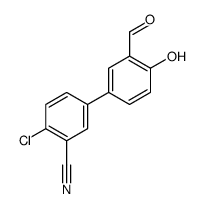 2-chloro-5-(3-formyl-4-hydroxyphenyl)benzonitrile结构式
