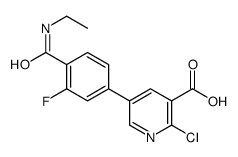 2-chloro-5-[4-(ethylcarbamoyl)-3-fluorophenyl]pyridine-3-carboxylic acid Structure