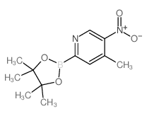 4-Methyl-5-nitro-2-(4,4,5,5-tetramethyl-1,3,2-dioxaborolan-2-yl)pyridine Structure