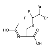 (2R)-2-acetamido-3-(2,2-dibromo-1,1-difluoroethyl)sulfanylpropanoic acid结构式