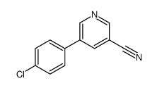 5-(4-chlorophenyl)pyridine-3-carbonitrile结构式