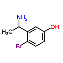 3-(1-Aminoethyl)-4-bromophenol结构式