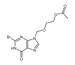 2-((2-bromo-6-oxo-1H-purin-9(6H)-yl)methoxy)ethyl acetate结构式