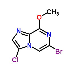 6-Bromo-3-chloro-8-methoxyimidazo[1,2-a]pyrazine结构式