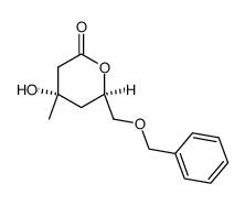 (4S,6R)-6-((benzyloxy)methyl)-4-hydroxy-4-methyltetrahydro-2H-pyran-2-one Structure