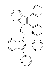di[7-[5,6-di[2-pyridyl]-7H-cyclopenta[b]pyridyl]] disulfide结构式