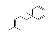 (S)-4,8-dimethyl-4-vinylnona-1,7-diene结构式