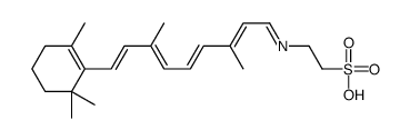 2-[[(2E,4E,6E,8E)-3,7-dimethyl-9-(2,6,6-trimethylcyclohexen-1-yl)nona-2,4,6,8-tetraenylidene]amino]ethanesulfonic acid Structure