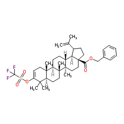 Benzyl (19ξ)-3-{[(trifluoromethyl)sulfonyl]oxy}lupa-2,20(29)-dien-28-oate结构式