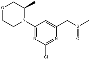 (3R)-4-(2-chloro-6-[(methylsulfinyl)methyl]-4-pyrimidinyl)-3-methylmorpholine结构式