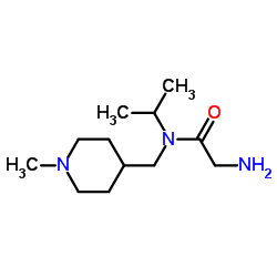 N-Isopropyl-N-[(1-methyl-4-piperidinyl)methyl]glycinamide结构式