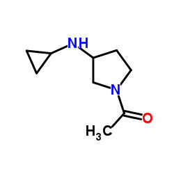1-[3-(Cyclopropylamino)-1-pyrrolidinyl]ethanone结构式