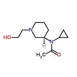 N-Cyclopropyl-N-[(3R)-1-(2-hydroxyethyl)-3-piperidinyl]acetamide结构式