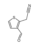 2-Thiopheneacetonitrile, 3-formyl- (9CI) structure