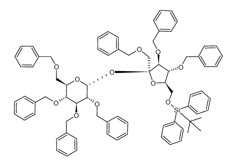 1',2,3,3',4,4',6-hepta-O-benzyl-6'-O-tert-butyldiphenylsilyl-sucrose结构式