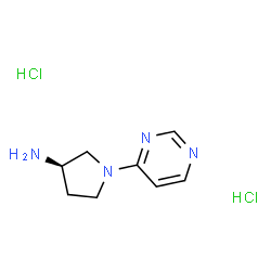 (3R)-1-(Pyrimidin-4-yl)pyrrolidin-3-amine dihydrochloride structure