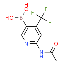 6-acetamido-4-(trifluoromethyl)pyridin-3-ylboronic acid Structure