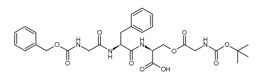 Cbz-Gly-L-Phe-L-Ser(Boc-Gly)-OH结构式