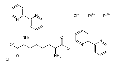 2,2'-bipyridine-alpha,alpha'-diaminosuberic acid platinum(II) structure