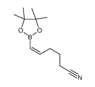 (E)-6-(4,4,5,5-tetramethyl-1,3,2-dioxaborolan-2-yl)hex-5-enenitrile Structure