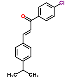 (E)-1-(4-chlorophenyl)-3-(4-isopropylphenyl)-2-propen-1-one structure