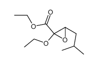 Oxiranecarboxylic acid, 2-ethoxy-3-(2-methylpropyl)-, ethyl ester (9CI) Structure