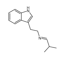 (E)-2-(1H-indol-3-yl)-N-(2-methylpropylidene)ethanamine结构式