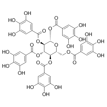 1,2,3,4,6-O-Pentagalloylglucose structure