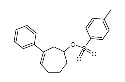 3-phenylcyclohept-3-en-1-yl 4-methylbenzenesulfonate结构式