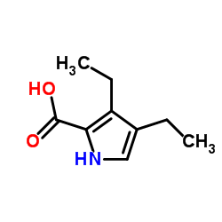 3,4-diethyl 1H-pyrrole-2-carboxylicacid Structure