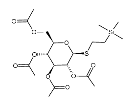 2-(trimethylsilyl)ethyl 2,3,4,6-tetra-O-acetyl-1-thio-β-D-glucopyranoside结构式