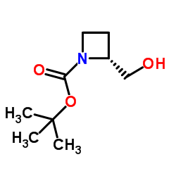 (R)-1-(叔丁氧羰基)-2-吖丁啶甲醇结构式