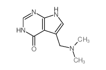 4H-Pyrrolo[2,3-d]pyrimidin-4-one,5-[(dimethylamino)methyl]-3,7-dihydro-结构式