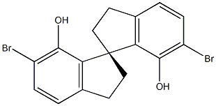 (S)-6,6'-Dibromo-2,2',3,3'-tetrahydro-1,1'-spirobi[1H-indene]-7,7'-diol,99e.e. Structure