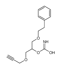 1-(2-Phenylethoxy)-3-(2-propynyloxy)-2-propanol carbamate structure